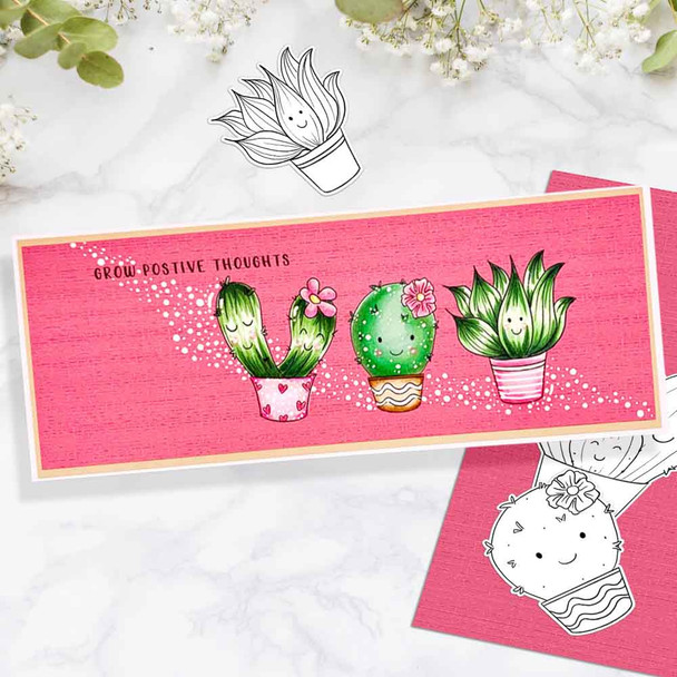 Cactus Love - printable clipart digital stamp for cardmaking, craft & stickers
