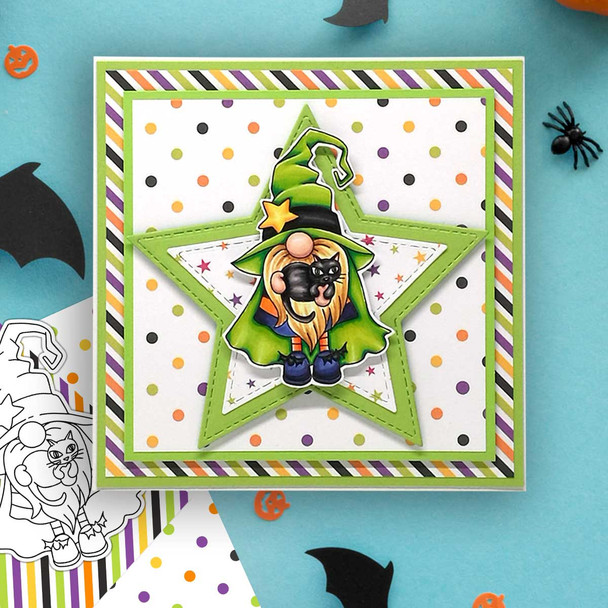 18 Halloween Gnome digital stamps bundle - printable clipart  for cardmaking, craft, scrapbooking & stickers