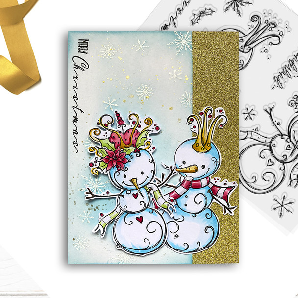 Winter Kingdom Snowmen - Christmas 4 x 6" clear photopolymer stamp set