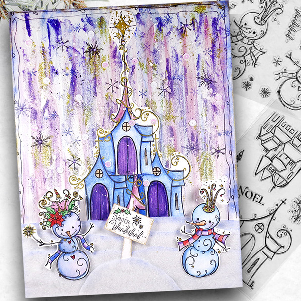 Winter Kingdom Snowmen - Christmas 4 x 6" clear photopolymer stamp set