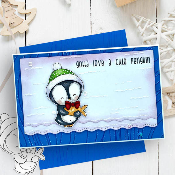 Theo Penguin - BIG KAHUNA bundle of digital stamps, papers, greetings printable clipart  for cardmaking, craft, scrapbooking & stickers