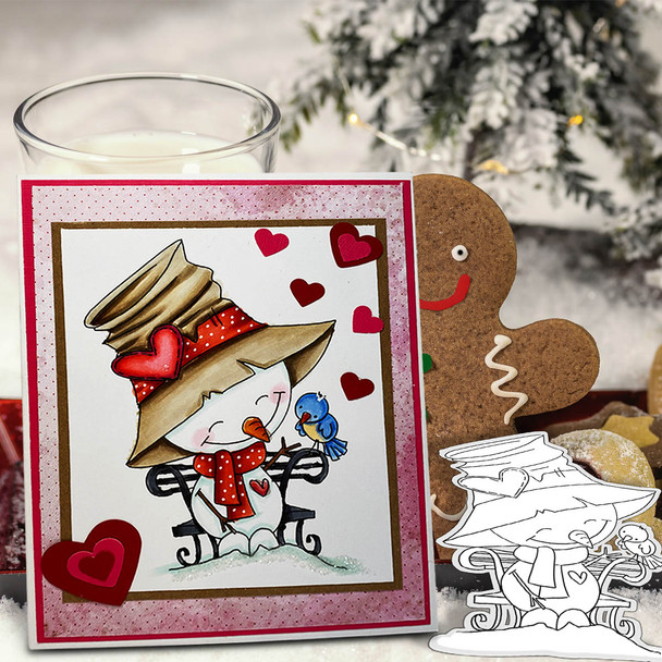 Sweet Tweets Frosty Smiles Snowman - Christmas 3 x 4" clear photopolymer stamp set