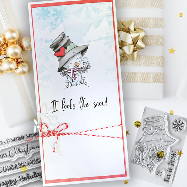 Sweet Tweets Frosty Smiles Snowman - Christmas 3 x 4" clear photopolymer stamp set