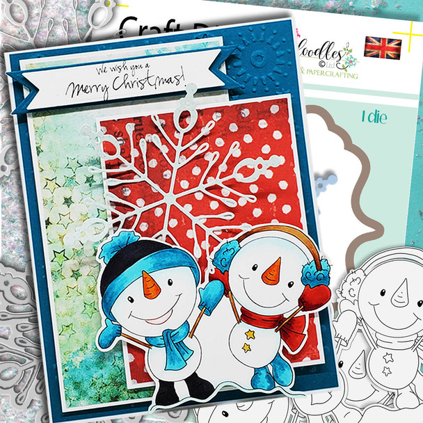 Frosty Greetings Snowman - Christmas 3 x 4" clear photopolymer stamp set
