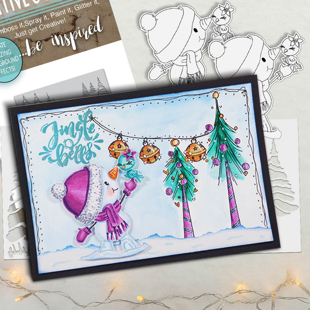 New Friends Frosty Smiles Snowman - Christmas 3 x 4" clear photopolymer stamp set