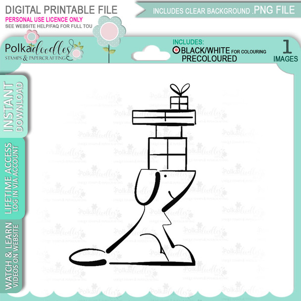 Snowy scenes bundle - Lucy Monkman 9 digital stamps - printable clipart  for cardmaking, craft, scrapbooking & stickers