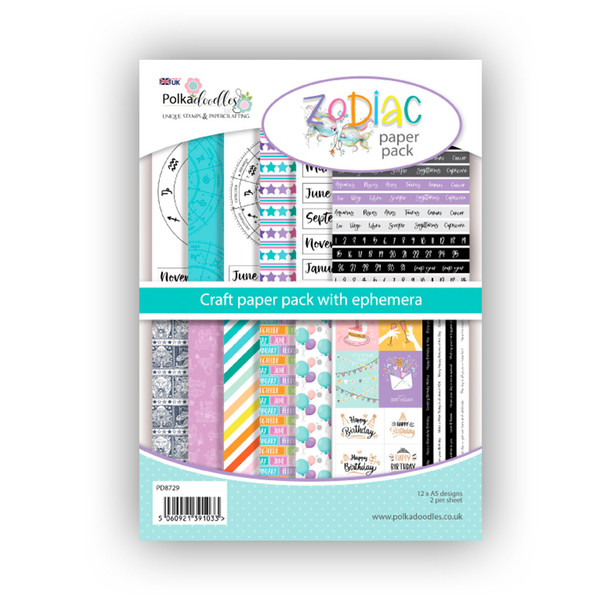 Zodiac paper patterns & ephemera pack