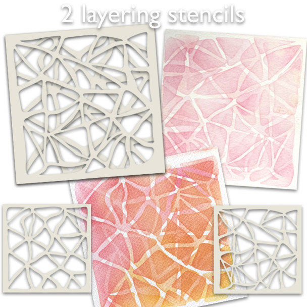 Tangled Layering Stencil - Duo