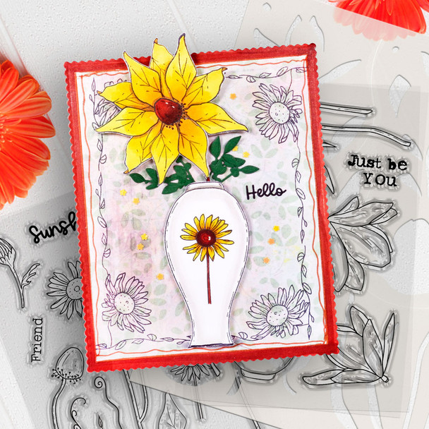 Wild Sunshine  clear craft card making stamps