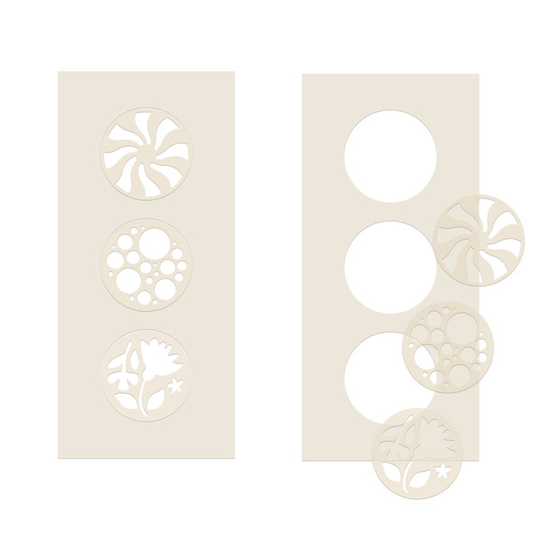 Mixed Flowers Stamp Stencil and Switchables card making craft bundle