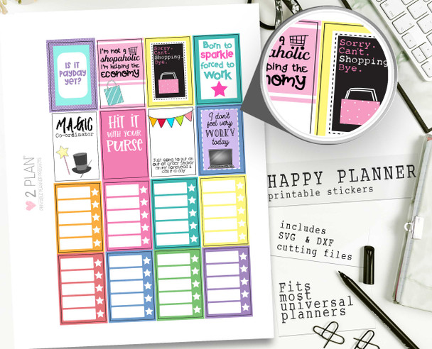 Wanda Cute printable Planner kit. Printable Planner Stickers, Weekly Planner Kit Classic Happy Planner, Printable stickers, cardmaking & crafts
