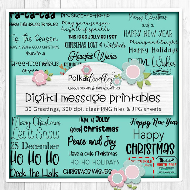 Christmas greetings, quotes, sentiments printable stamp craft card making scrapbooking