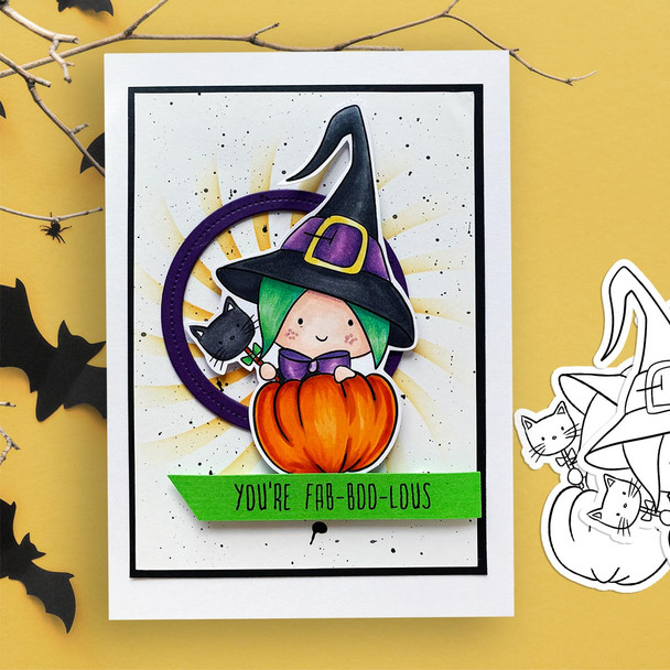 Hocus Pocus Witch Halloween printable digital stamp craft card making scrapbooking sticker