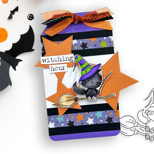 Hocus Pocus Witch Halloween printable digital stamp craft card making scrapbooking sticker