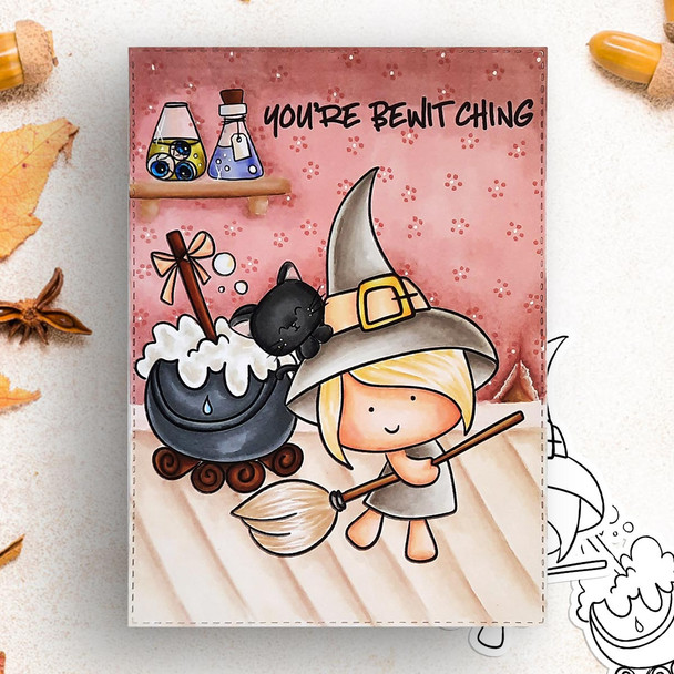 Hocus Pocus Witch Halloween printable digital stamp craft card making scrapbooking sticker