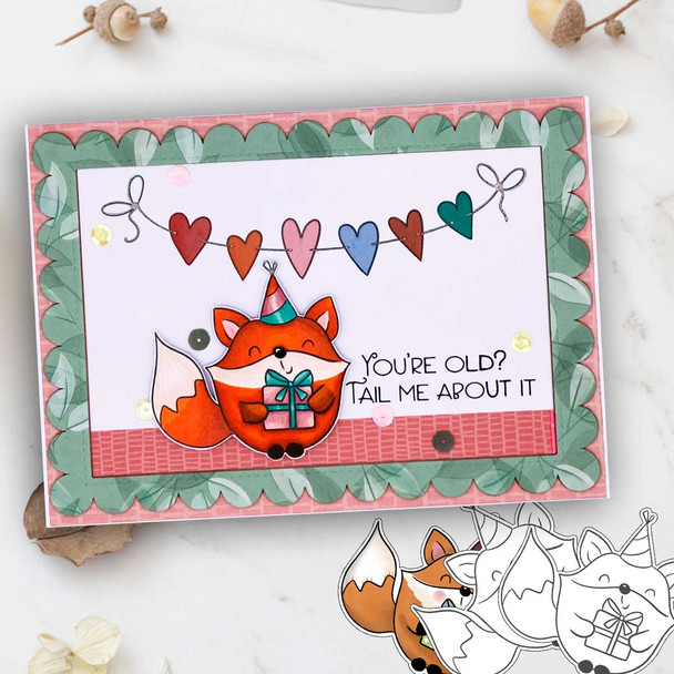 Party Gift Birthday Autumn Fall Fox - colour clipart printable stamp craft card making digital stamp download