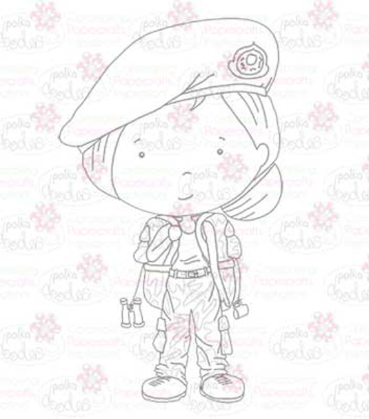 Army/Military Girl digital stamp download