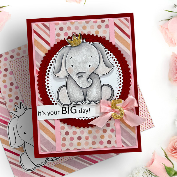 Tons of Love and More - cute elephant printable stamp craft card making digital stamps - BIG KAHUNA download bundle