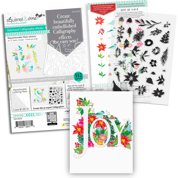 Winter Botanicals Layering Card making Craft clear Stamps