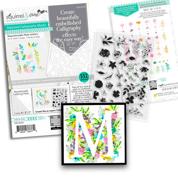 Wildflower Botanicals Layering Card making Craft clear Stamps