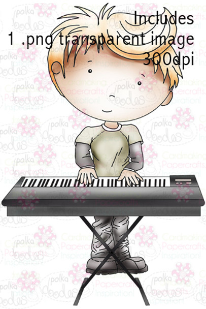 Keyboards/piano Boy digital stamp download