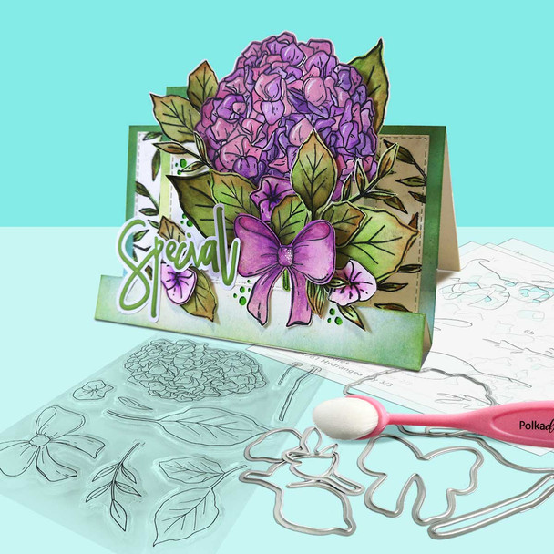 Botanical Bliss Matchable flower stamps, layering stencils and cutting dies bundle for Card making Crafts