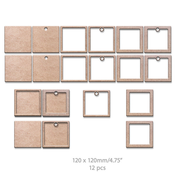 Square basic craft shapes frames