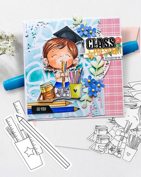 Graduation school student word art quotes - Digital Stamp and Printable Clipart Pack for Card Making, Scrapbooking and Junk Journaling.