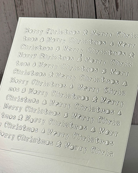 Merry Christmas Type 6 x 6" Emboss-ink Stencil - card making, crafts, scrapbooking