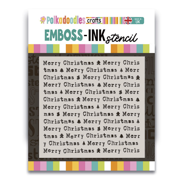 Beautiful Christmas Emboss-ink Stencil TRIO- card making, crafts, scrapbooking