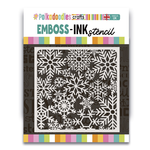 Beautiful Christmas Emboss-ink Stencil TRIO- card making, crafts, scrapbooking