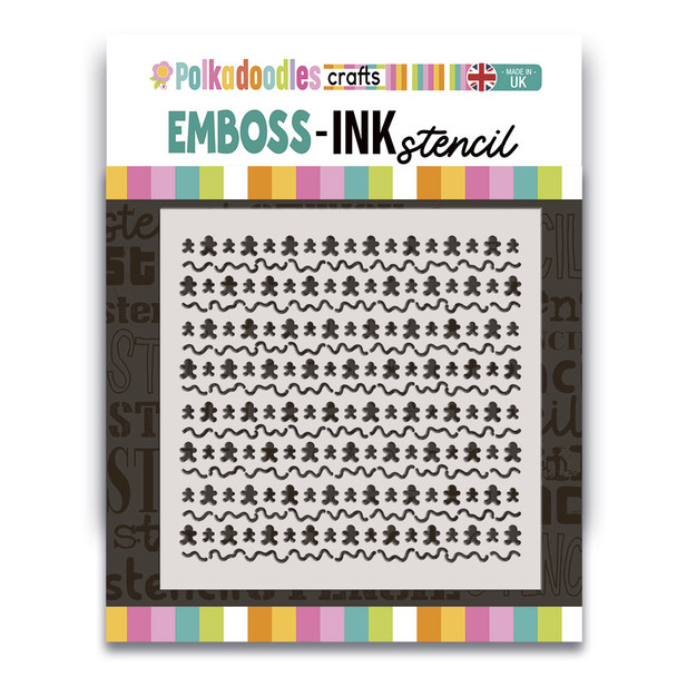 Cute Twinkling Christmas 6 x 6" Emboss-ink Stencil TRIO - card making, crafts, scrapbooking.