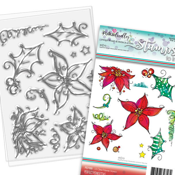 Deck the Halls 4 clear stamps bundle - for card making, crafts, scrapbooking.