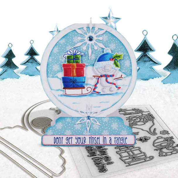Gnome Tinsel Tangle clear stamps - buy one get one free - for card making, crafts, scrapbooking.