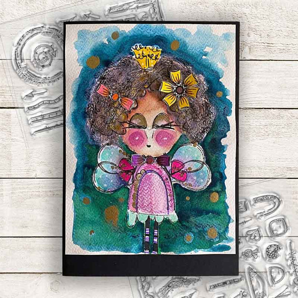 Rainbows Stamp Soup bundle - clear stamps card making, craft, mixed media