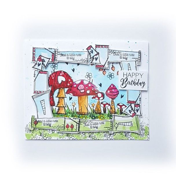 Time To get Funky Stamp Soup - clear stamps card making, craft, mixed media