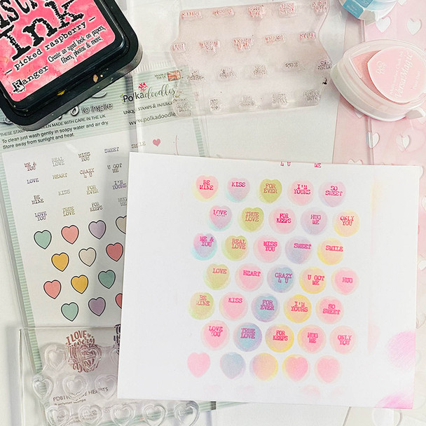 Love Heart craft stencil  - 4 X 8"