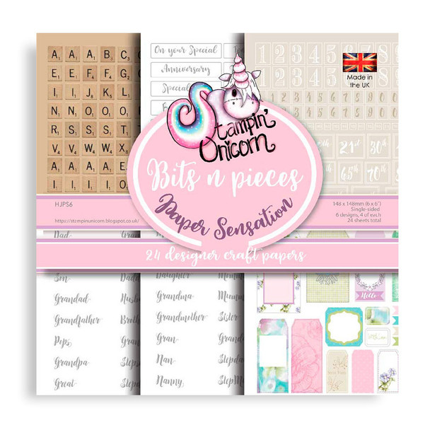 Bits n pieces 6 x 6" paper pack - craft, card making