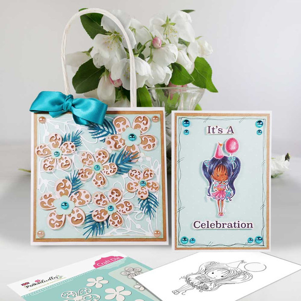 Pretty Flower Flourish card making crafting cutter die set