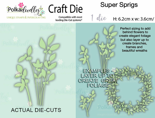 Super Sprigs botanical leaf die - Craft card making die
