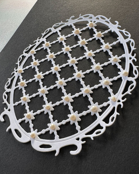 Oval Trellis craft card making Die cutter