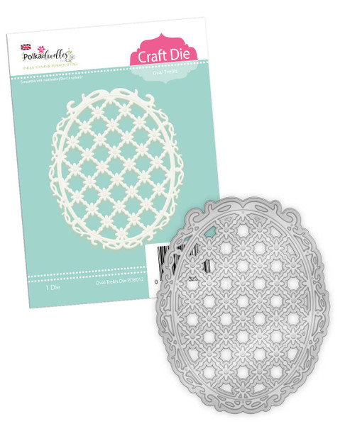 Oval Trellis craft card making Die cutter