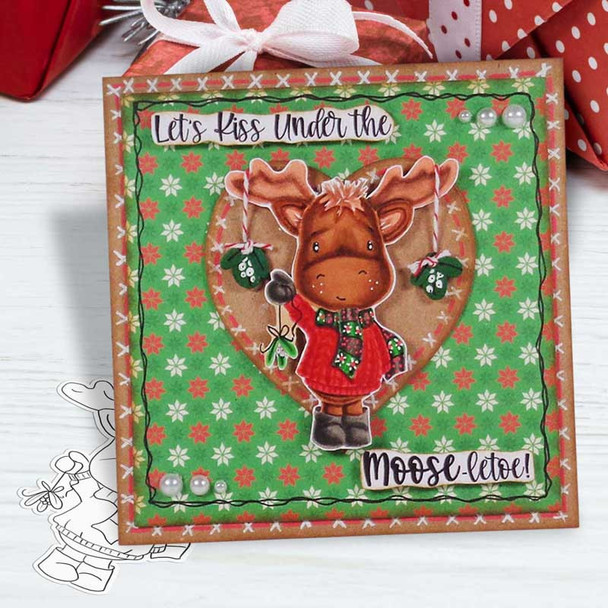 Elvis Wesley Christmas Moose - Limited Edition printable USB collection for card making and crafts, cute printable stamps, clipart printable planner sticker