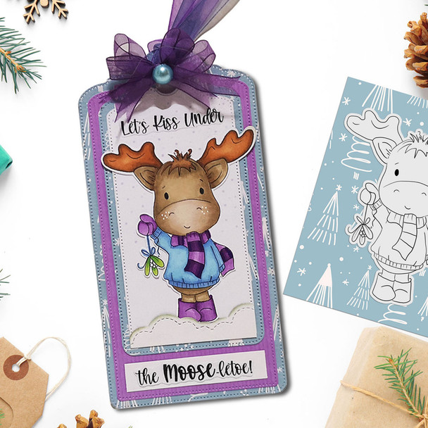 Elvis Wesley Christmas Moose - Limited Edition printable USB collection for card making and crafts, cute printable stamps, clipart printable planner sticker