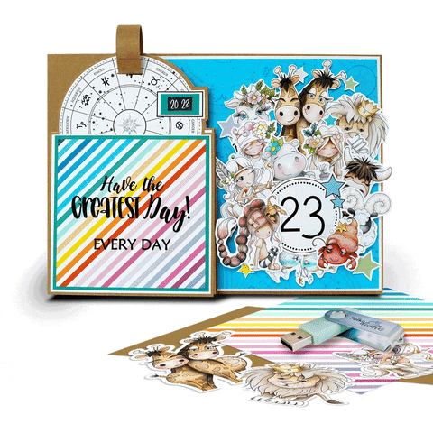 Zodiac Die Cut Topper and paper crafting kit - 24 sheets