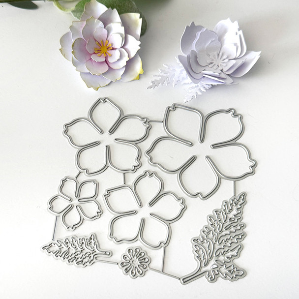 Pretty Blossom flowers cutting dies for crafts, card making scrapbooking