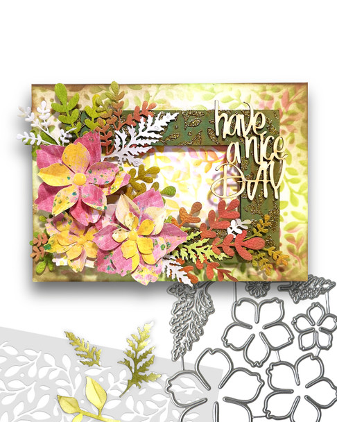 Pretty Blossom flowers cutting dies for crafts, card making scrapbooking