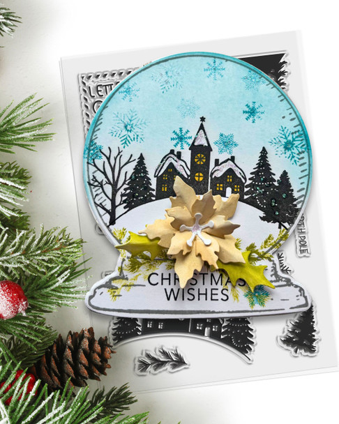 Poinsettia & Holly Flower Craft Cutting Die Set – Card Making & Scrapbooking.