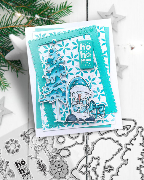 Ho Ho Ho Snowmen Stamp & Die Bundle – Christmas Holiday Card Making.