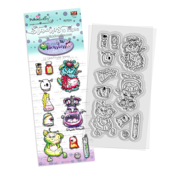 Little Monster bundle - halloween trick or treat card making craft stamps